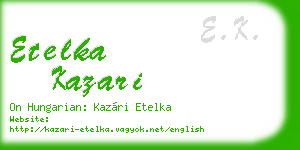 etelka kazari business card
